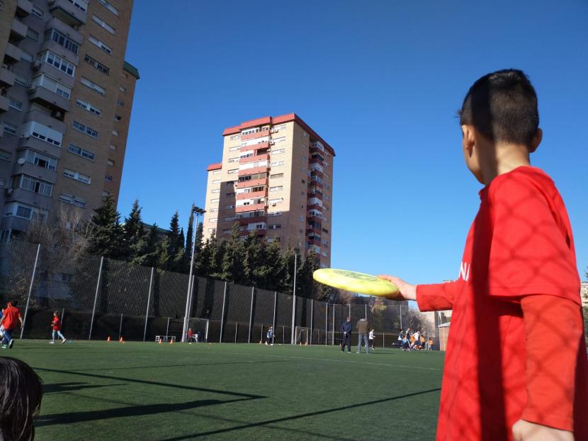 Frisbee. Valors al camp