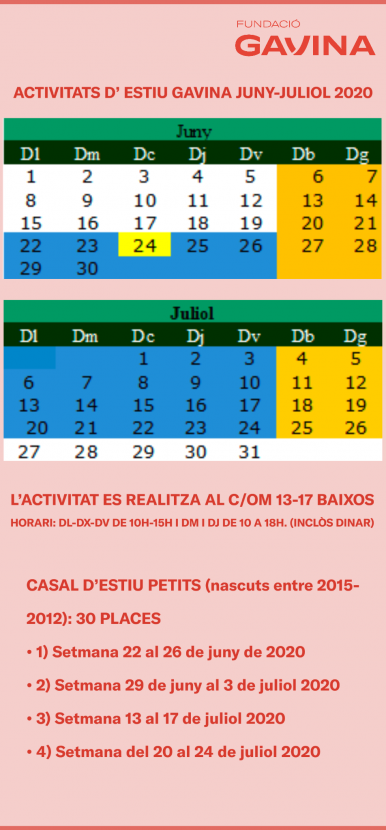 En marxa les inscripcions per les activitats d'estiu